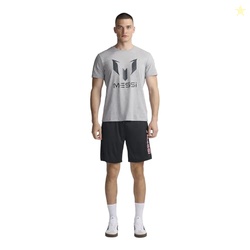 Messi Men's Wingstar Logo Tee, Lifestyle Short Sleeve T-Shirt, Standard Fit with Graphic