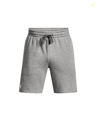 Under Armour Men's Rival Fleece Shorts, (025) Castlerock Light Heather / / White, Medium