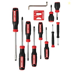 CRAFTSMAN SCREWDRIVER SET, BI-MATERIAL, 12 PIECE (CMHT65071N)