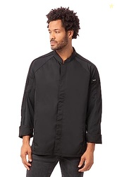 Chef Works Men's Valencia Chef Coat, Black, 3X-Large
