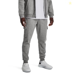Under Armour Men's Rival Fleece Cargo Jogger, (026) Castlerock Light Heather / / White, Large Tall