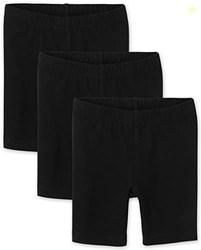 THE CHILDREN'S PLACE BABY TODDLER GIRLS BIKE SHORTS, BLACK 3 PACK, 4T