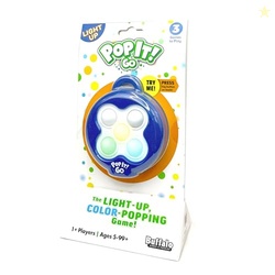 BUFFALO GAMES POP IT GO - THE ORIGINAL LIGHT UP - COLORFUL PATTERN POPPING GAME FOR KIDS AND FAMILIES ON THE GO, AGES 5 AND UP, FROM BUFFALO GAMES