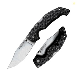 Cold Steel Voyager Large 4" AUS10A Clip Point Razor-Sharp Blade 5.25" Griv-Ex Handle Everyday Carry Tactical Folding Knife, Boxed