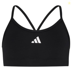 adidas Girls' Padded Y Back Sports Bra, Black, X-Large