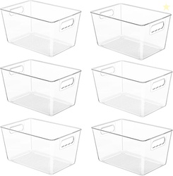 YIHONG 6 Pack Clear Pantry Organizer Bins