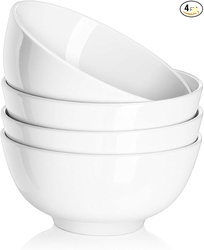 DOWAN 22 OZ White Ceramic Bowls Set of 4 