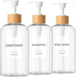 SHAMPOO AND CONDITIONER DISPENSER (SET OF 3)