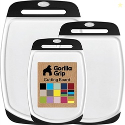 GORILLA GRIP BPA-Free Reversible Kitchen Cutting Board Set of 3
