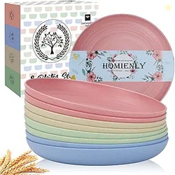HOMIENLY DEEP DINNER PLATES SET OF 8 