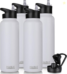 HASLE OUTFITTERS 40oz Stainless Steel Water Bottle (White,4)