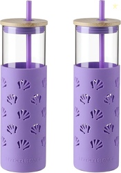 Hyperspace 20 OZ Glass Tumbler Glass with Silicone Protective( 2Pcs)