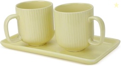Ceramic Coffee Mugs with Handle Set  2-Piece