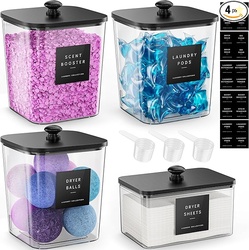 4 Pack Laundry Pods Container