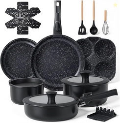 Ammeloo 21-Piece Ceramic Pots and Pans Set 