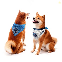 Littlearth NFL Tennessee Titans Home and Away Pet Bandana with Ties, S