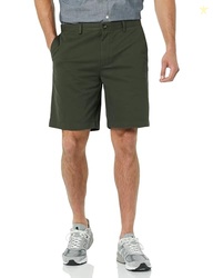 Amazon Essentials Men's Slim-Fit 9" Chino Shorts, Dark Olive, 34
