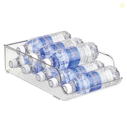 iDesign Water Bottle Organizer for Fridge or Pantry - Clear - Made in 