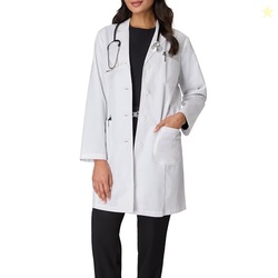 Hanes Women's Scrubs Lab Coat, Healthcare Lab Coat, Scrubs Jacket with