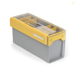 Plano EDGE Premium Spinnerbait Tackle Utility Box, Clear and Yellow, R
