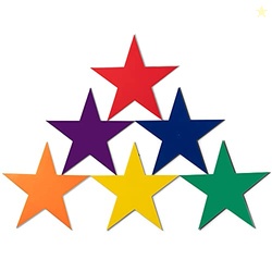 Champion Sports 9-Inch Poly Star Marker Set, Multicolor, 1 Count (Pack