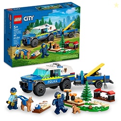 LEGO City Mobile Police Dog Training 60369, SUV Toy Car with Trailer, 