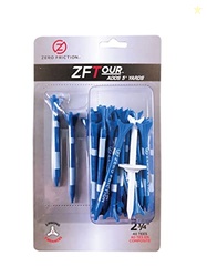 Zero Friction Tour 3-Prong Golf Tees (2-3/4 Inch, Blue, Pack of 40)