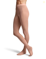 Bloch Dance Women's Contour Soft Footed Tights, Coffee, Petite/Small