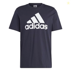 adidas Men's Essentials Single Jersey Big Logo T-Shirt, Ink/White, X-S