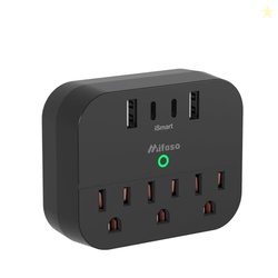 Cruise Power Strip with Foldable Plug, Travel Essentials with USB C, O