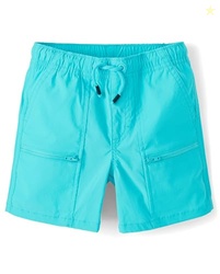 Gymboree,Boys,and Toddler Quick Dry Tie Front Jogger Shorts,Time for T