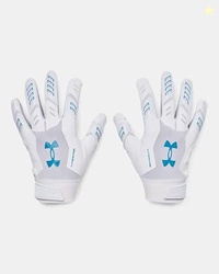 Under Armour Men's F9 Nitro Novelty Football Gloves, (105) White/Dista
