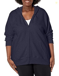 JUST MY SIZE Womens ComfortSoft EcoSmart Fleece Full-Zip Women's Athle