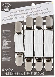 Dritz Clothing Care 82446 Ironing Board Cover Fasteners (4-Count) , Wh
