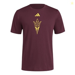 Adidas Men's NCAA Fresh Team Logo T-Shirt, Team Maroon/Arizona State U
