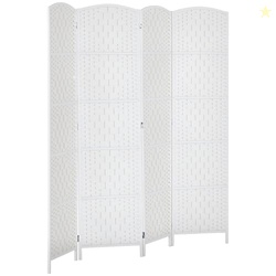 HOMCOM Room Divider, 4 Panel Folding Privacy Screen, 6FT Tall Portable