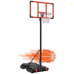 DUMOS 5.08-8.53FT Portable Basketball Hoop Outdoor for Kids, Adjustabl