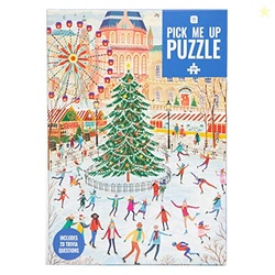 Talking Tables Ice Skating 1000 Piece Christmas Puzzle for Adults | Il