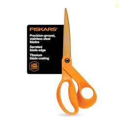 Fiskars Titanium Shop Shears, Stainless Steel Precision-ground Scissor