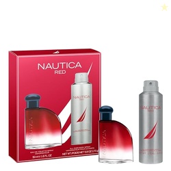 Nautica Color Red 1.6 fl oz EDT + 5.9 oz Deodorizing Body Spray, Aroma