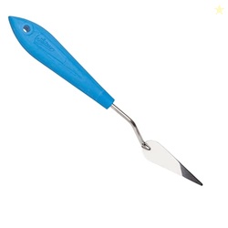 Ateco Offset Spatula, 2.4" Tear Drop Shape Trowel, Non-Slip Plastic Ha