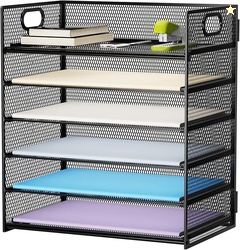 Marbrasse 6 Tier Paper Organizer Letter Tray