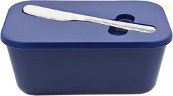 Plastic Butter Dish with Lid and Knife