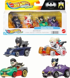 Hot Wheels RacerVerse, Set of 4 Die-Cast 1:64 Scale Toy Cars Optimized