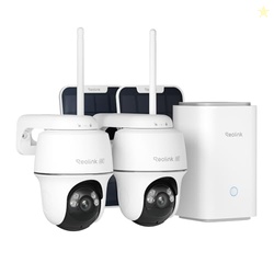 REOLINK 4K Solar Security Cameras Wireless Outdoor System, Color Night