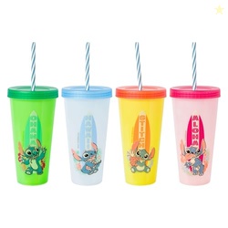 Silver Buffalo Disney Lilo and Stitch 4 Pack Color Changing Plastic Tu