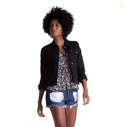 Levi's Women's Original Trucker Jacket, Black and Black, X-Small