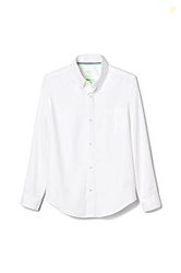 French Toast Boys Adaptive Long Sleeve Oxford Shirt with Hidden Hook a