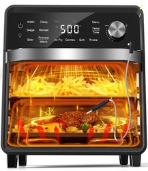 Nuwave Plug-In Grill Air Fryer Oven Combo w/Sheath Heaters, Authentic 