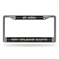 Rico Industries NFL New Orleans Saints #1 Mom 12" x 6" Silver Bling Ch
